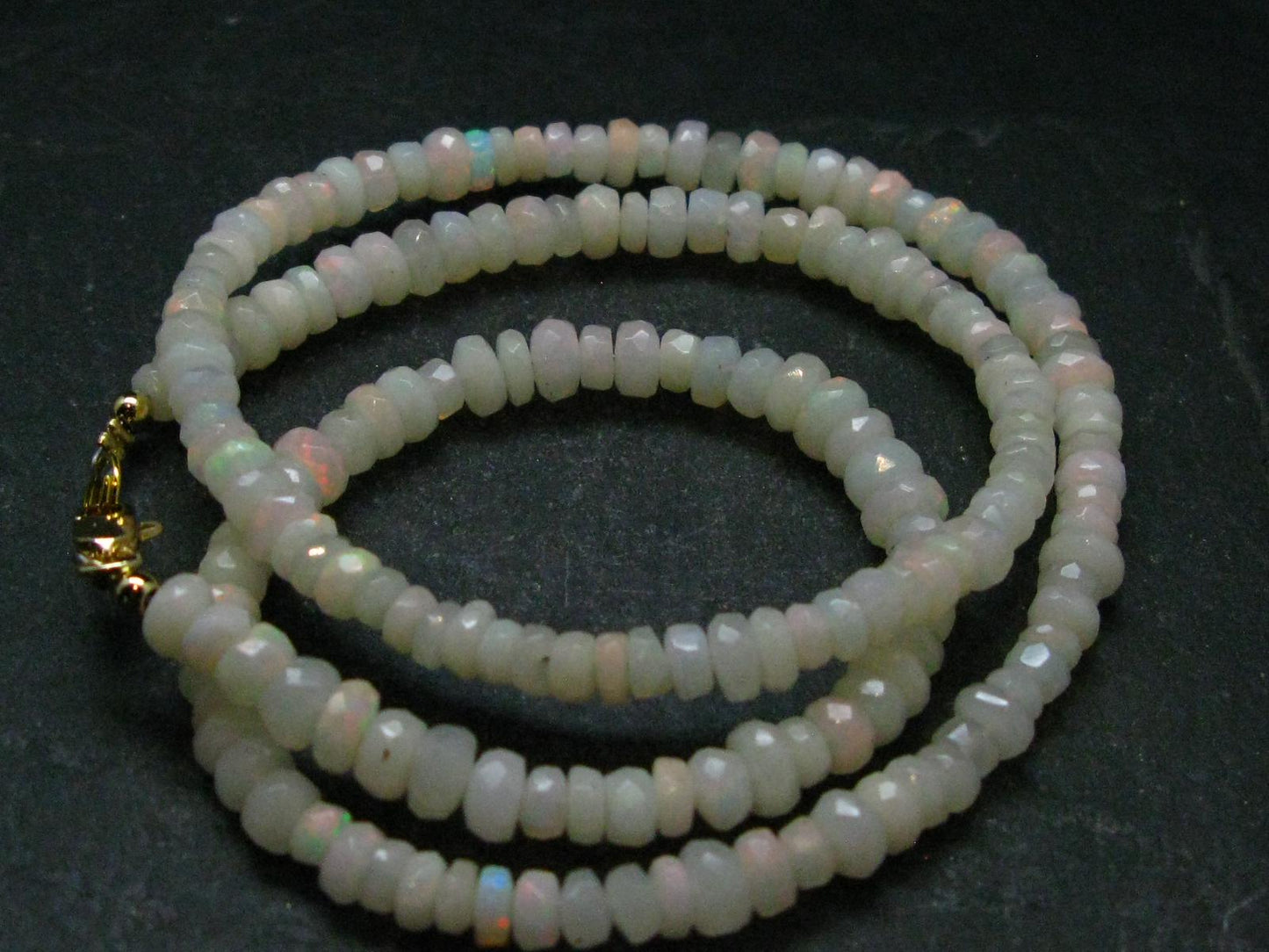 Lightweight Gem Sparkly Opal Tiny Beads Necklace from Ethiopia - 19.0" - 11.35 Grams