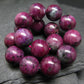 Ruby Genuine Bracelet ~ 7 Inches ~ 13mm Round Beads