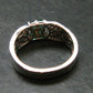Emerald Faceted Silver Ring from Colombia - 5.47 Grams Total - Size 9.5