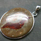 Fire Opal Sterling Silver Pendant From Mexico - 1.4" - 5.68 Grams