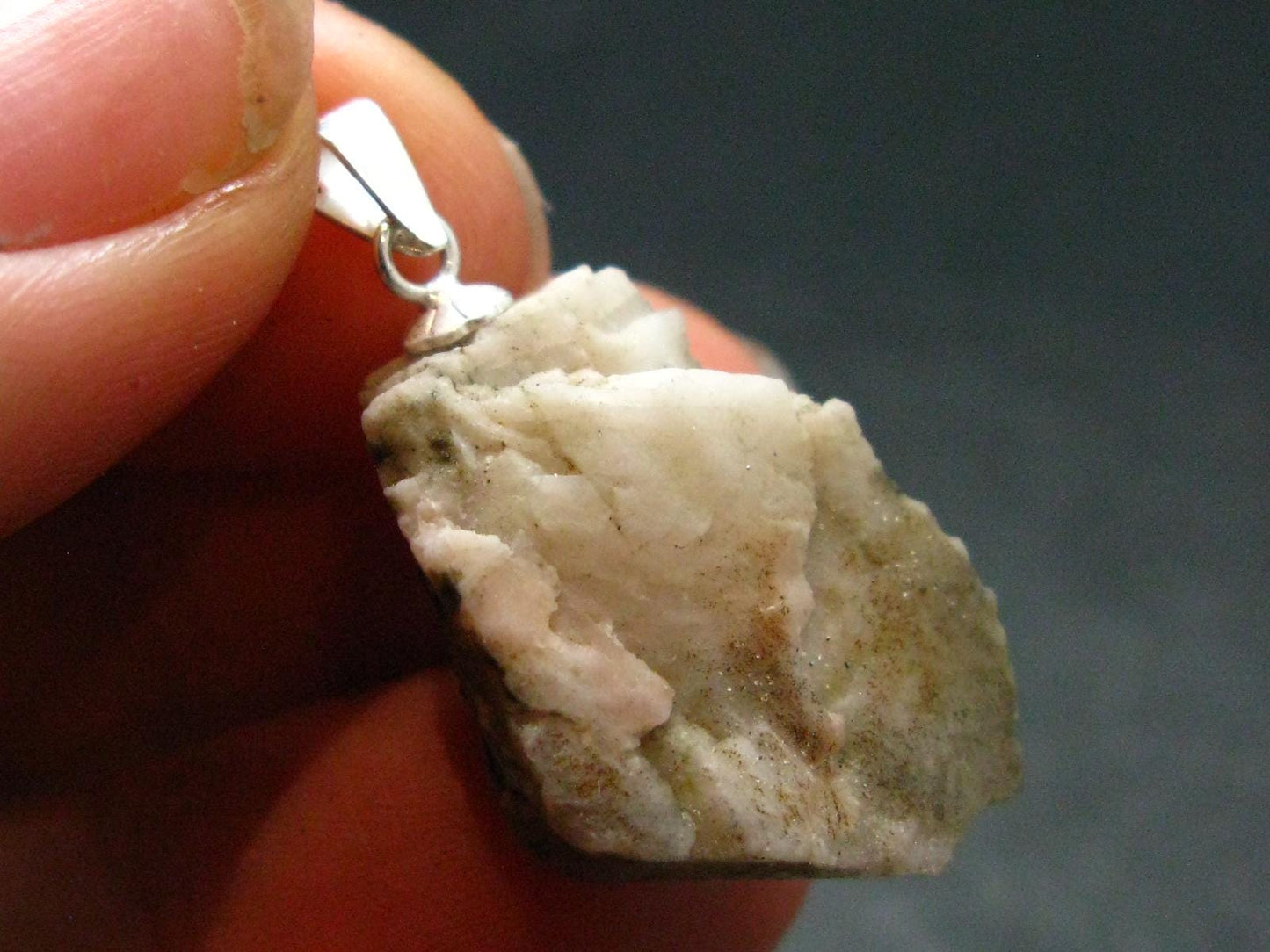 Phenakite Phenacite Crystal Silver Pendant From Brazil - 1.1" - 4.75 Grams