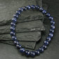Blue Sapphire Genuine Bracelet ~ 7 Inches ~ 6mm Round Beads