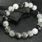 Tourmalinated Quartz w/ Black Tourmaline Genuine Bracelet ~ 7 Inches ~ 10mm Round Beads
