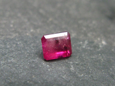 Beautiful Rare Gem Bixbite Red Beryl Emerald Cut Stone From Utah USA - 0.39 Carats - 4.6x4.0mm