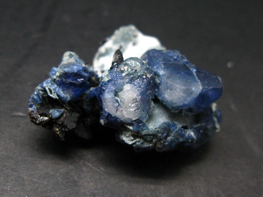 Beautiful Benitoite and Neptunite on Natrolite Cluster From California - 1.4"