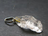 Goshenite Beryl Crystal 925 Silver Pendant From Brazil - 1.1" - 1.94 Grams