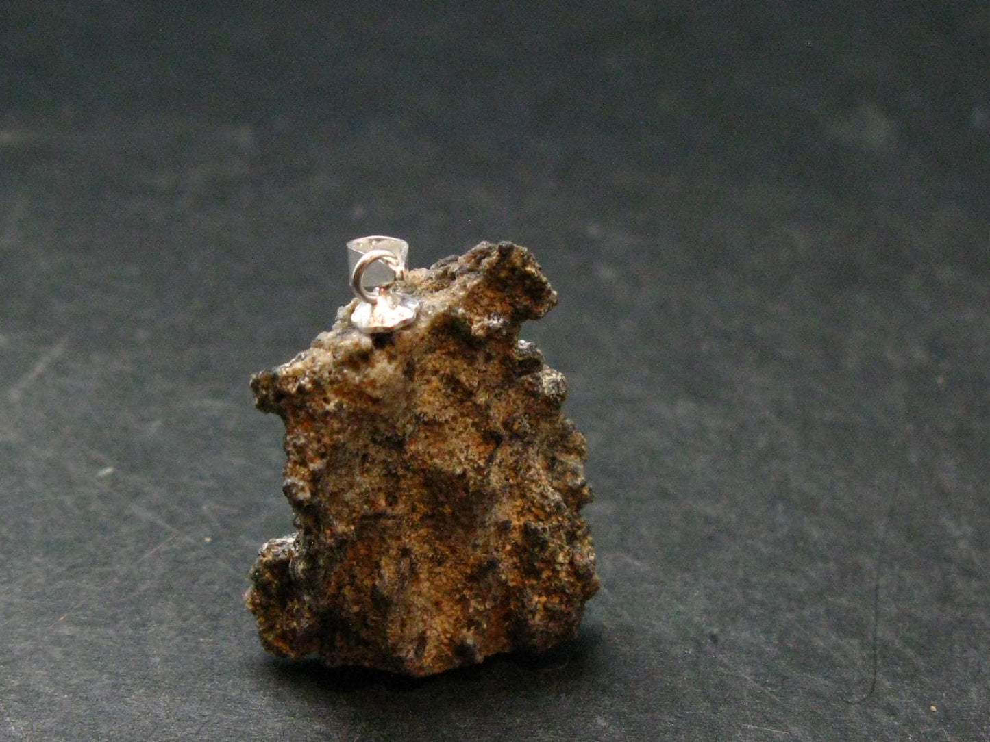 Fulgurite Lightning Rock Silver Pendant From USA - 0.9" - 2.21 Grams