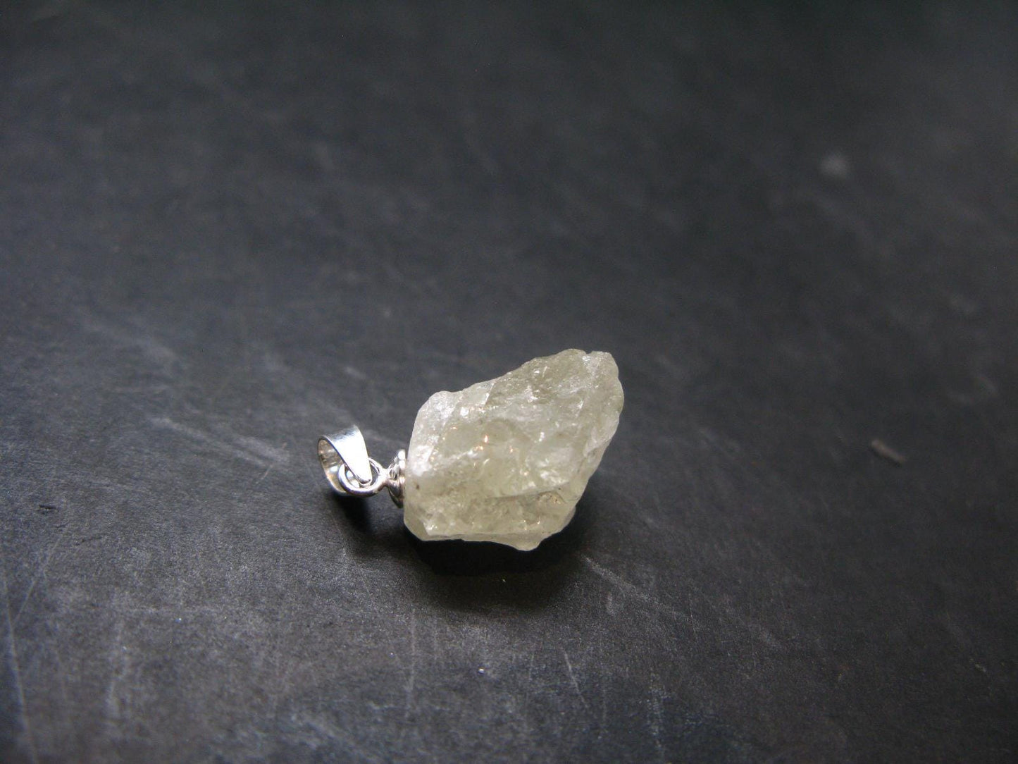 Amblygonite Silver Pendant from Brazil - 0.8" - 2.40