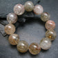 Red Rutilated Quartz Genuine Bracelet ~ 7 Inches ~ 17mm Round Beads