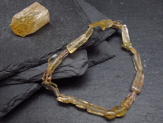 Imperial Topaz Genuine Bracelet ~ 7 Inches ~ 8mm Tumbled Beads