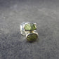 Natural Moldavite Tektite Raw Stud Earrings In Sterling Silver From Czech Republic