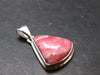 Rhodochrosite Silver Plated Pendant From Argentina - 1.2" - 5.81 Grams