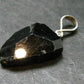 Black Tourmaline Schorl Silver Pendant From Brazil - 1.4" - 6.0 Grams