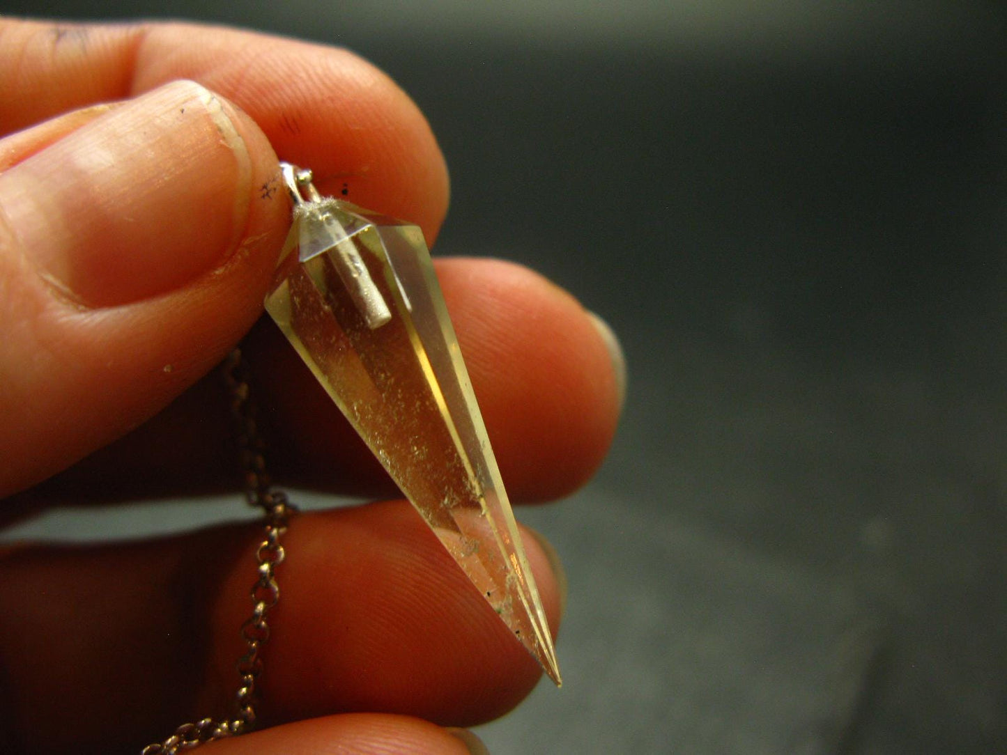Natural Gem Polished Libyan Desert Glass Tektite Pendulum from Libya - 2.1 Grams