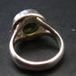 Moldavite Tektite Facetted Silver Ring from Czech Republic - Size 9.75 - 8.68 Grams