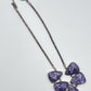 Charoite & Sterling Silver Geometric Necklace - 51.38 Grams