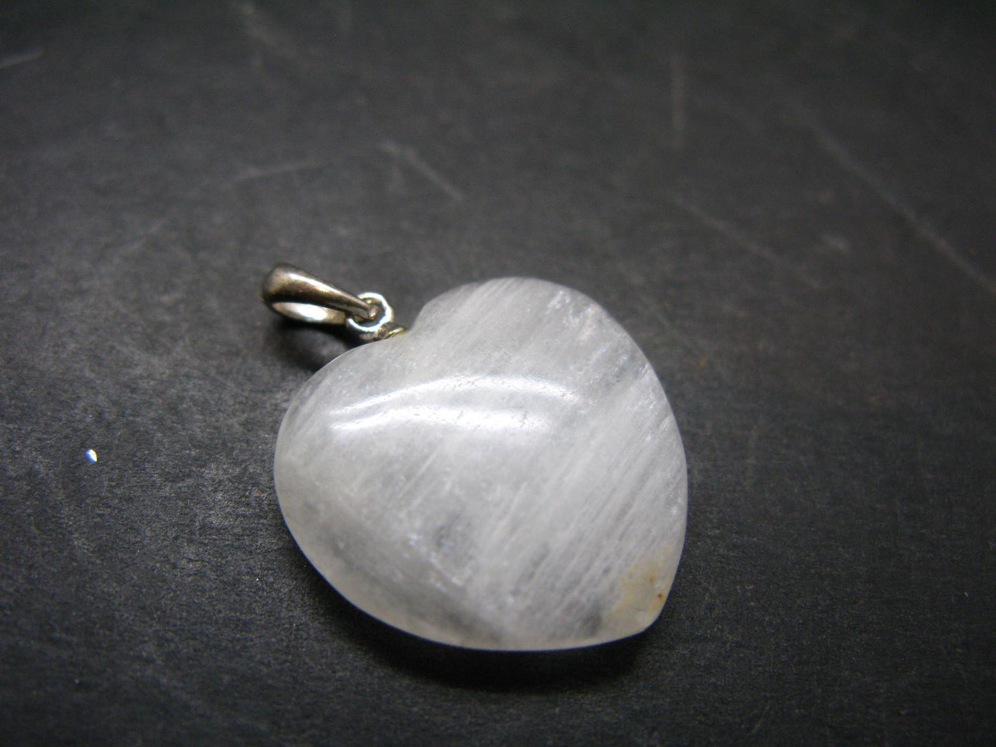 Very Rare SS Cryolite Heart Pendant From Greenland - 1.0" - 4.22 Grams