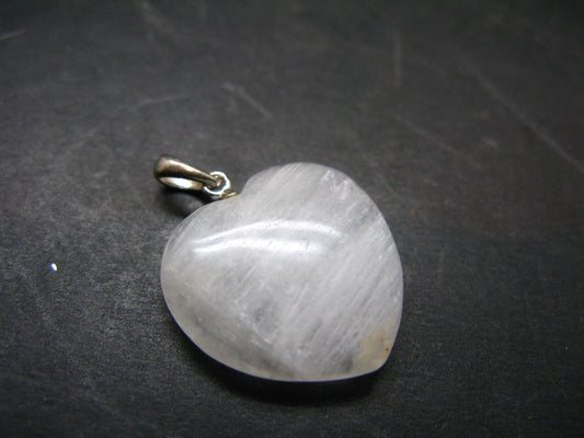Very Rare SS Cryolite Heart Pendant From Greenland - 1.0" - 4.22 Grams