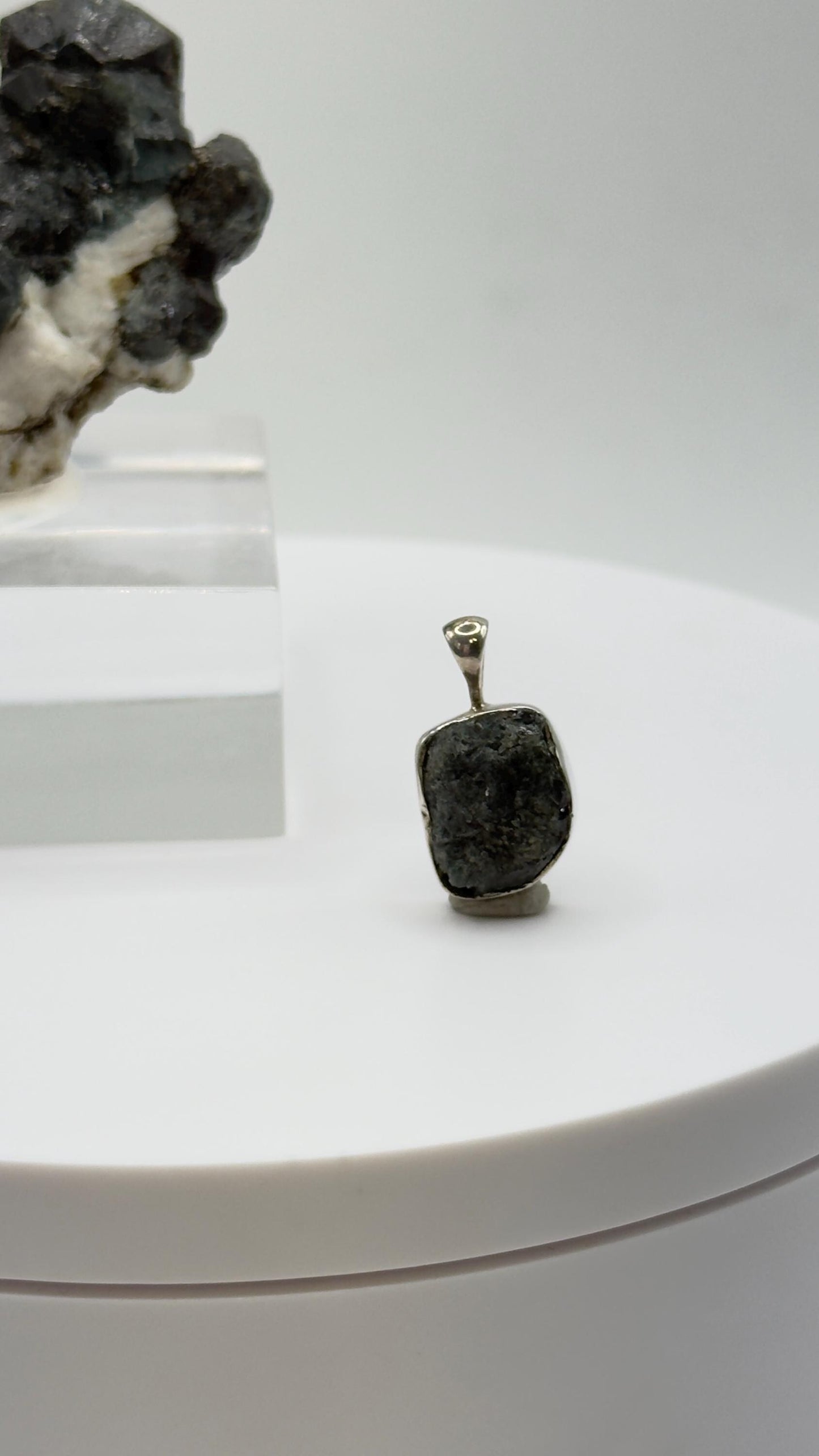 Raw Alexandrite Pendant Color Change Stone Silver Necklace June Birthstone Gift Natural Gemstone
