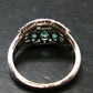 Emerald Faceted Silver Ring from Colombia - 3.23 Grams Total - Size 7
