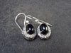 Black Onyx Tear Shaped Sterling Silver Dangle Earrings - 2.00 Grams