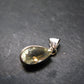 Gem Libyan Desert Glass Tektite Faceted Pendant Sterling Silver from Libya - 0.9" - 2.20 Grams