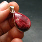 Thulite Silver Plated Pendant From Norway - 1.2" - 4.04 Grams