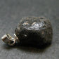Apache Tear Obsidian Crystal Silver Pendant From Mexico - 0.8" - 2.17 Grams