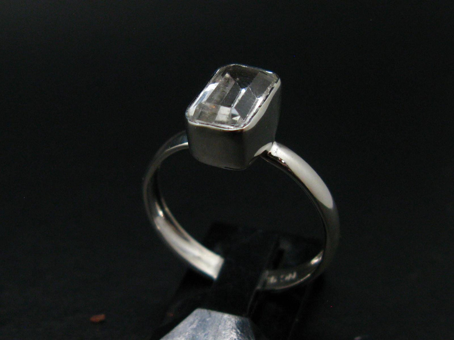 Phenakite Phenacite Crystal Silver Ring From Russia - Size 8 - 2.18 Grams