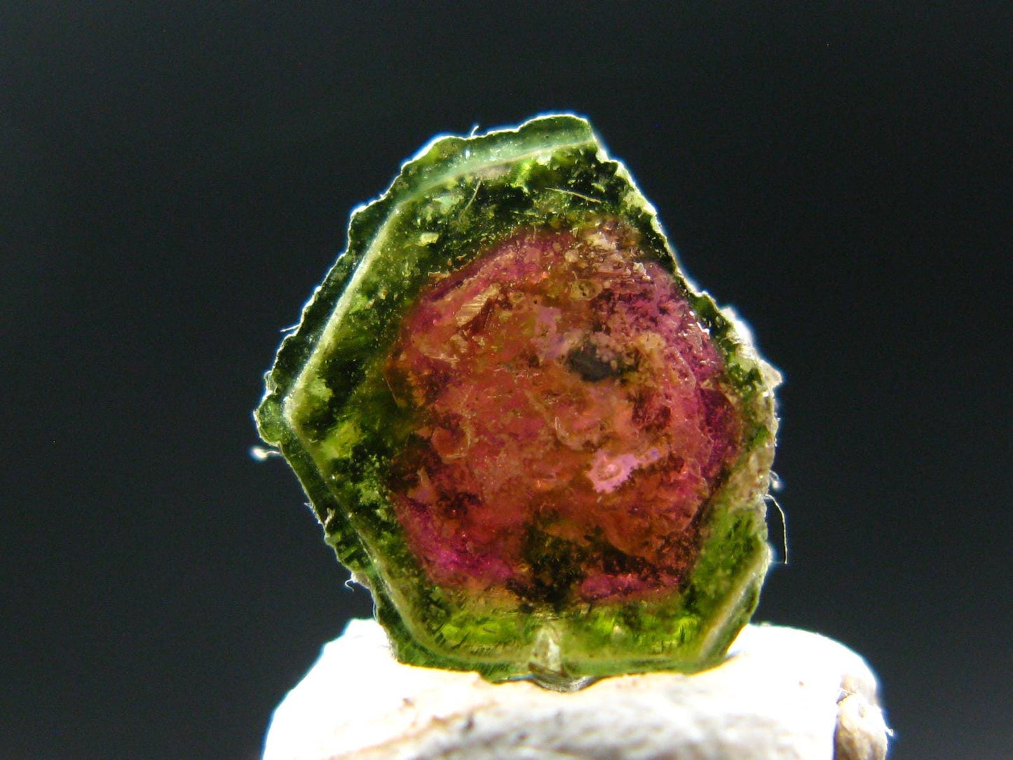 Rare Watermelon Tourmaline Crystal Slice From Brazil - 2.45 Carats