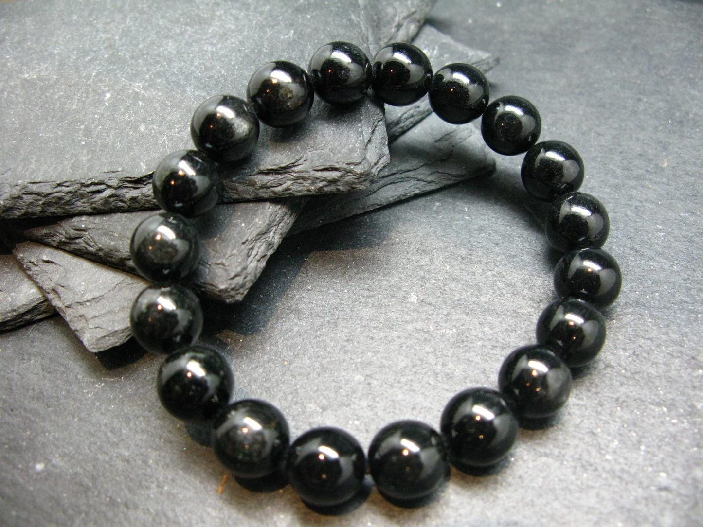 Hypersthene Genuine Bracelet ~ 7 Inches ~ 10mm Round Beads