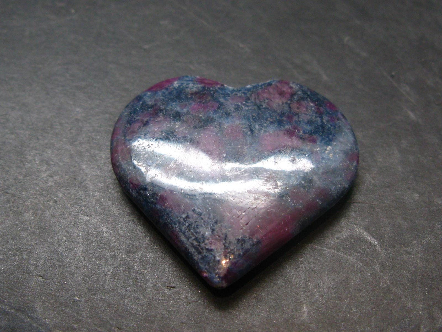 Ruby & Kyanite Heart From India - 1.4"