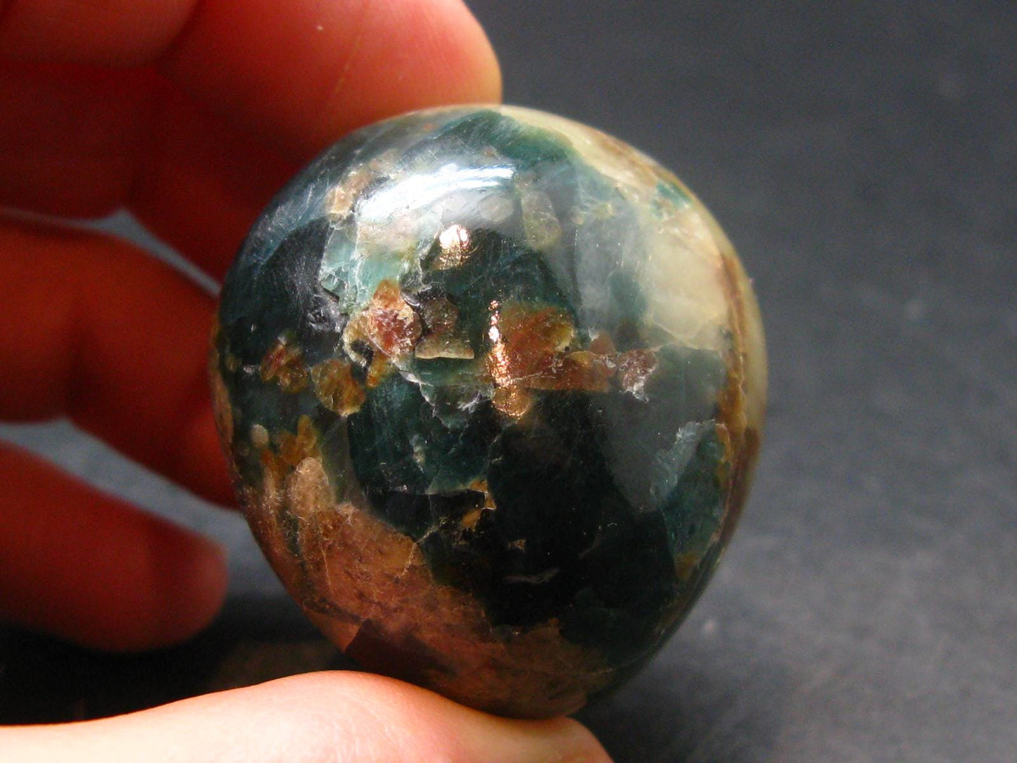 Extremely Rare Tumbled Grandidierite Stone From Madagascar - 1.8" - 283.20 Carats