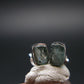 Blue Zircon Silver Stud Earrings from Cambodia - 1.23 Grams