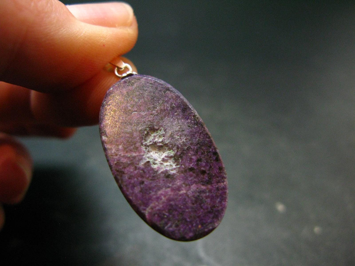 Rare Silver Stichtite Pendant from Australia - 1.4"