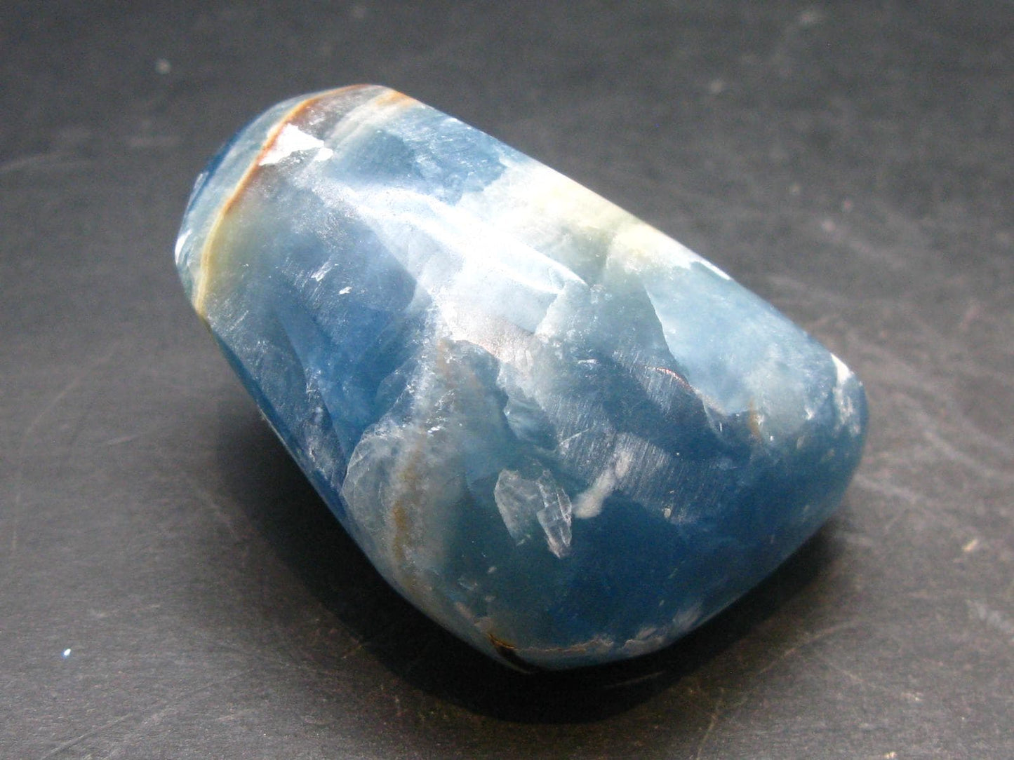 Nice Lemurian Aquatine Blue Calcite Tumbled From Argentina - 1.9" - 61.35 Grams