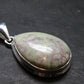 Raw Violet Kämmererite Kammererite Chrome Clinochlore Silver Plated Pendant from Turkey - 1.4" - 7.02 Grams
