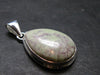 Raw Violet Kämmererite Kammererite Chrome Clinochlore Silver Plated Pendant from Turkey - 1.4" - 7.02 Grams