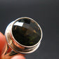 Moldavite Tektite Facetted Silver Ring from Czech Republic - Size 9.75 - 8.68 Grams