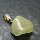Rare Gemmy Yellowish-Green Brazilianite Terminated Crystal Silver Pendant From Brazil - 0.7" - 1.67 Grams