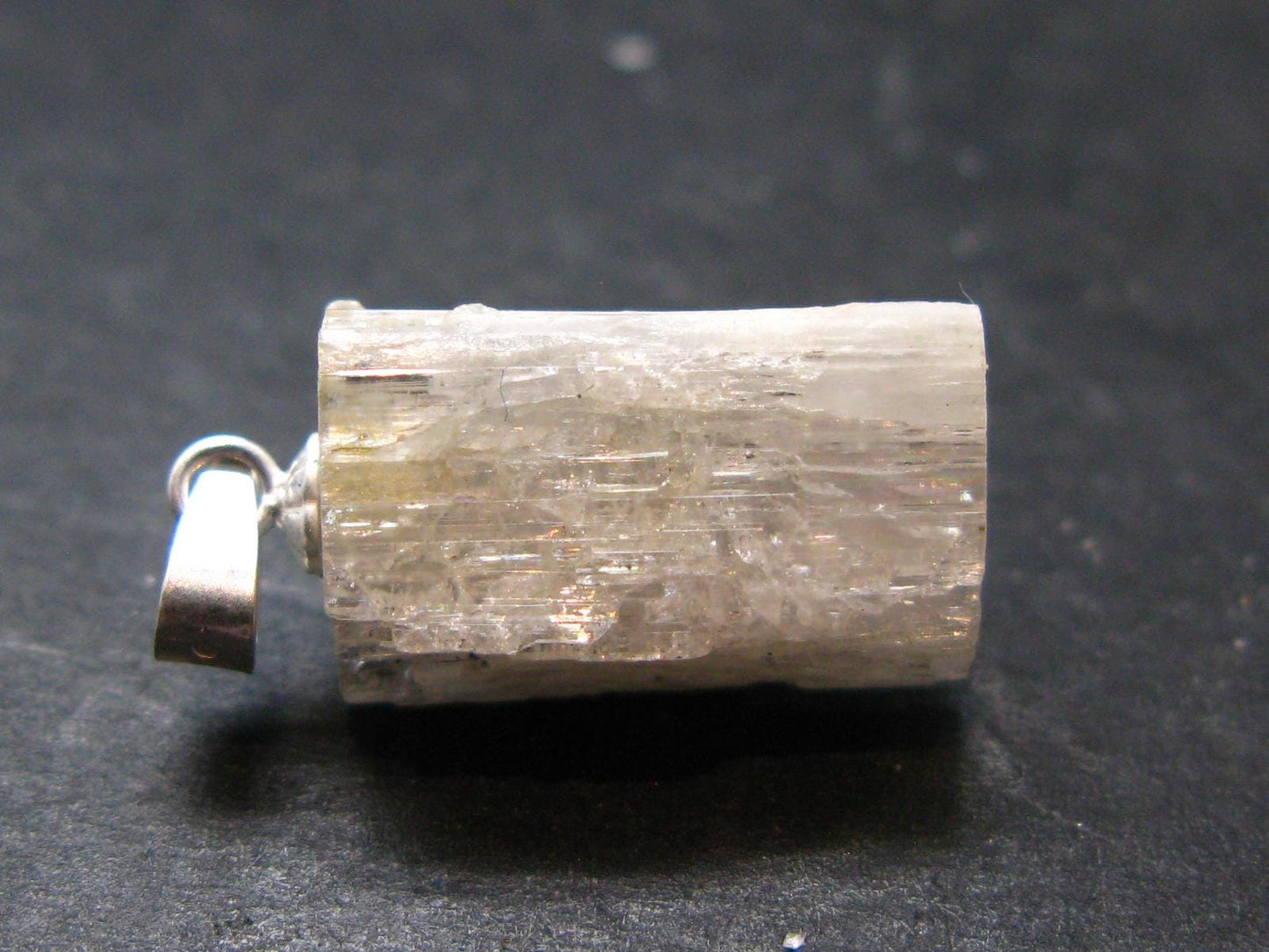 Rare Hambergite Crystal Silver Pendant From Afghanistan - 0.8" - 2.25 Grams