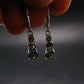 Moldavite Tektite Silver Earrings from Czech Republic - 2.20 Grams