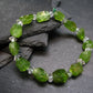 Peridot & Herkimer Diamond Genuine Bracelet ~ 7 Inches ~ Facetted Beads