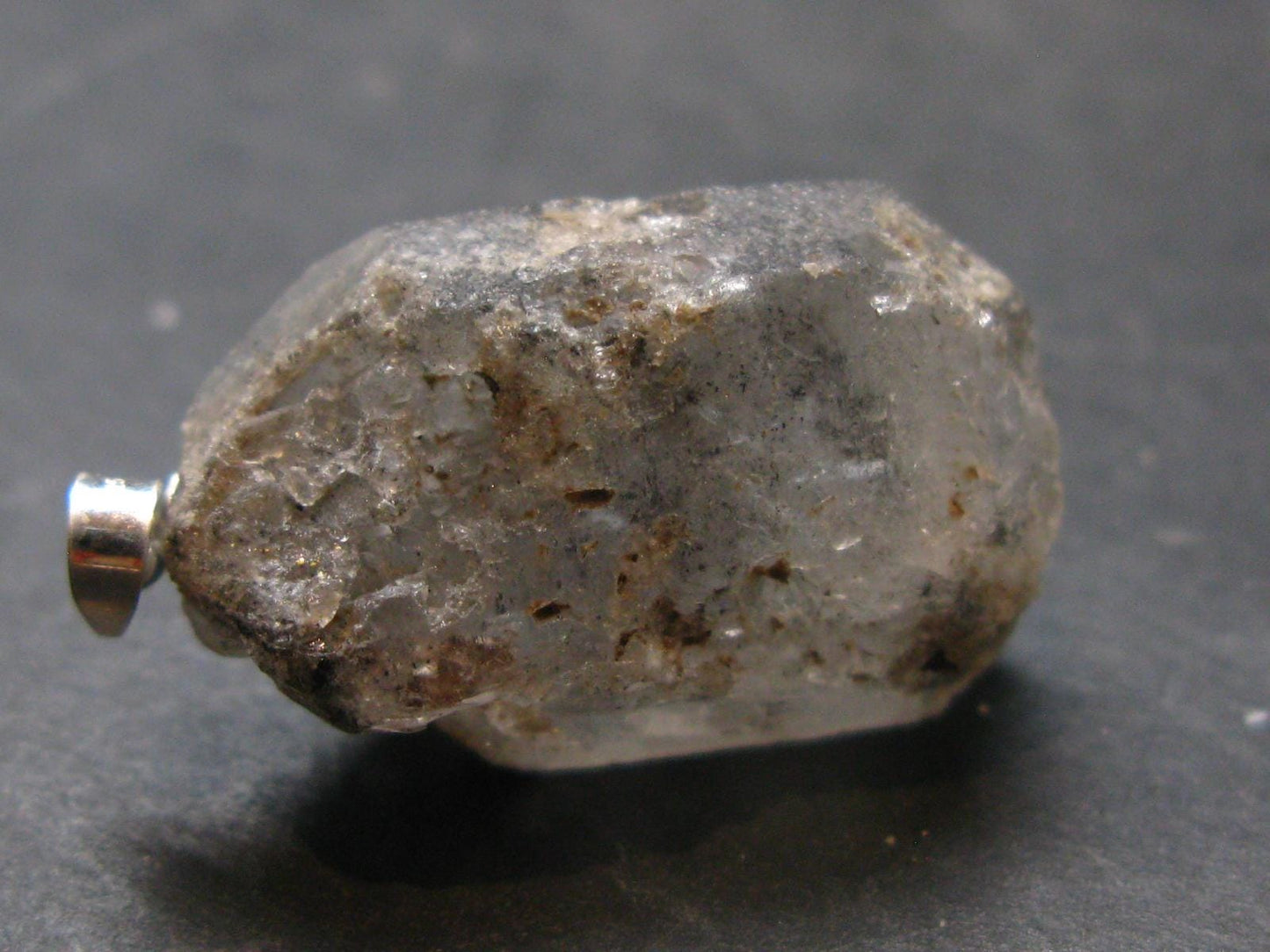 Nice Terminated Tibetan Black Quartz Pendant from Tibet - 1.3" - 9.2 Grams