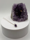 Large Faceted Amethyst Pendant – Solar Sparkle in Violet - 1.00 Grams