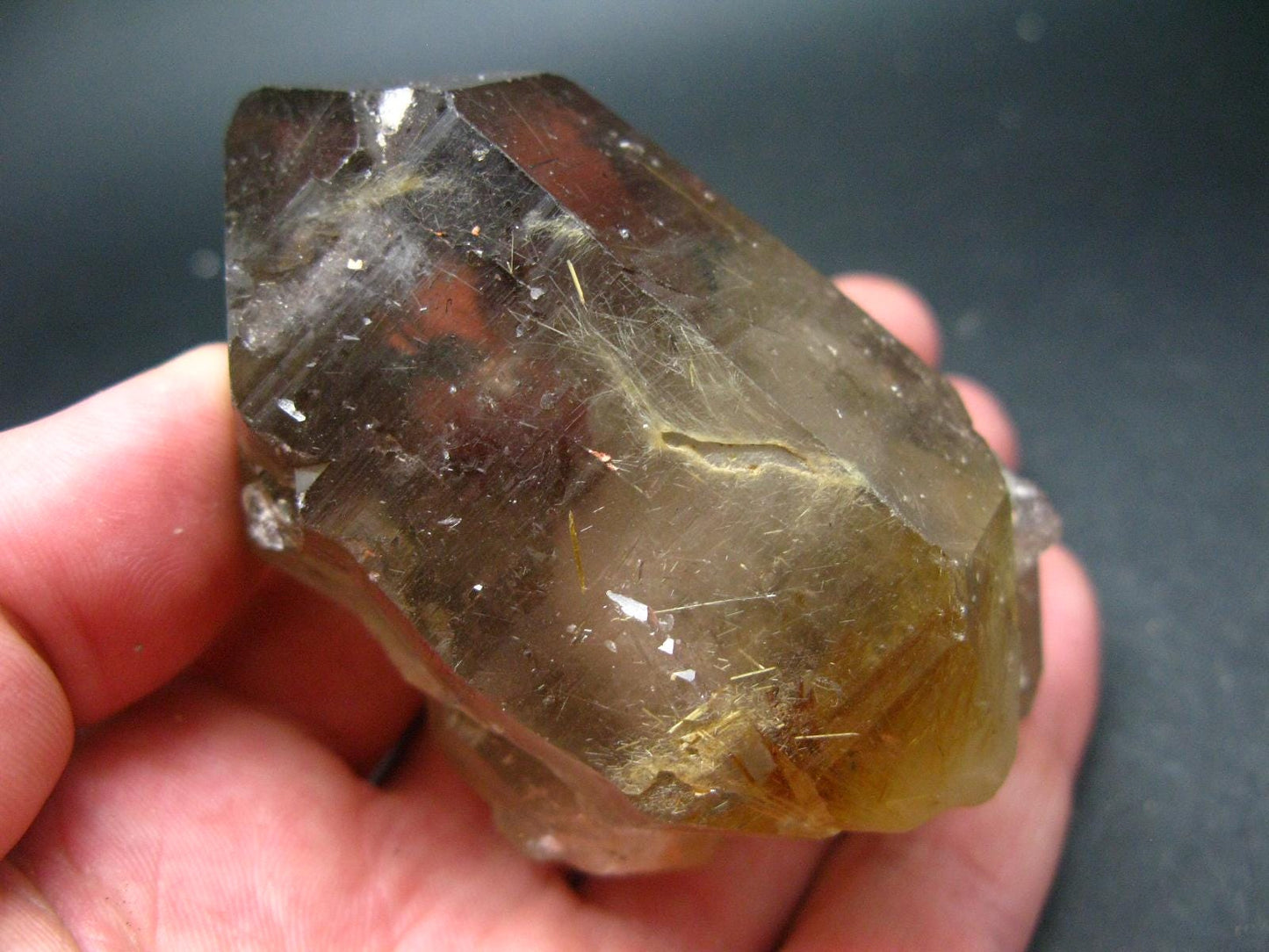 Large Rutilated Smoky Quartz Crystal from Brazil - 3.3" - 205 Grams