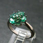 Emerald Faceted Silver Ring from Colombia - 2.94 Grams Total - Size 6