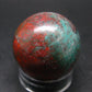 Crimson Cuprite w/ Chrysocola Sphere Ball from Mexico - 1.4" - 72.1 Grams