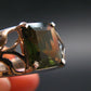 Moldavite Tektite Silver Ring from Czech Republic - Size 11.75 - 7.09 Grams