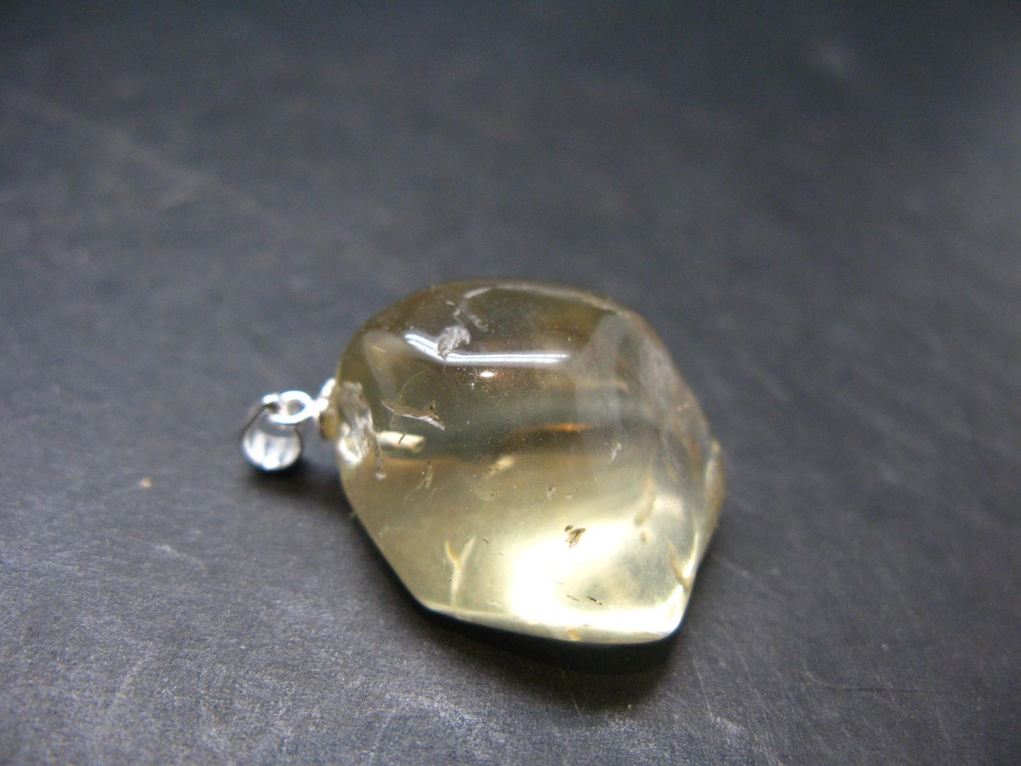 Bytownite Golden Labradorite Silver Pendant From Mexico - 1.2"